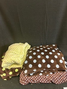 Assortment of Fleece Polkadot Minky Fabric
