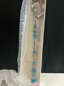 Handmade Blue Swarovski Crystal and Blue Stone Suncatcher