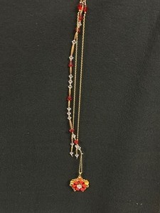 Handmade Red Swarovski Crystal & Gold Plated Flower Suncatcher