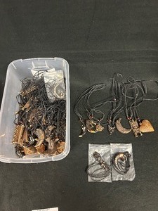 Container of Assorted Wooden Necklaces