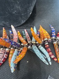 Assorted Glass Horn Pendants
