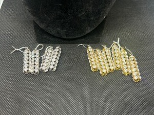 Silver and Gold Colored Rhinestone Pendants