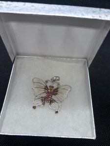 Large Butterfly Rhinestone Pendant