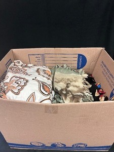 Large Box of Tie Blankets Big and Small