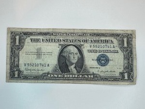 ONE DOLLAR SILVER CERTIFICATE SERIES 1957 B