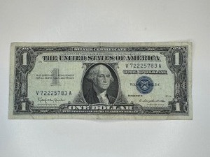 ONE DOLLAR SILVER CERTIFICATE SERIES 1957 B