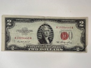 TWO DOLLAR RED SEAL NOTE SERIES 1953