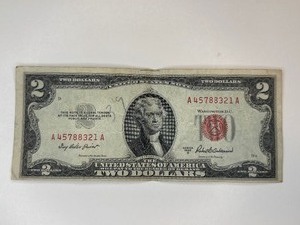 TWO DOLLAR RED SEAL NOTE SERIES 1953 A
