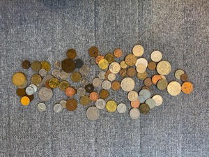 BAG OF FOREIGN COINS