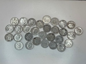 LOT OF 30 SILVER DIMES MIXED DATES