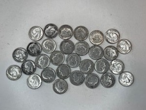 LOT OF 30 SILVER DIMES MIXED DATES