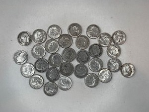 LOT OF 30 SILVER DIMES MIXED DATES