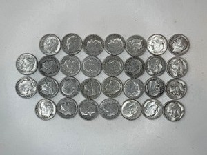 LOT OF 30 SILVER DIMES MIXED DATES