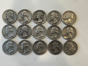 LOT OF 15 SILVER QUARTERS MIXED DATES