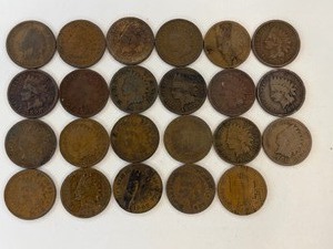 LOT OF 23 INDIAN HEAD PENNIES MIXED DATES