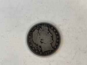 1907 BARBER HALF DOLLAR - O