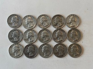 LOT OF 15 SILVER QUARTERS MIXED DATES