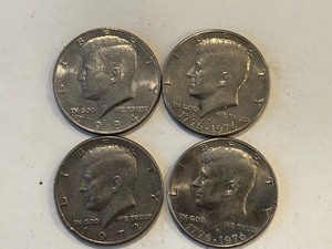 LOT OF 4 KENNEDY HALF DOLLARS MIXED DATES