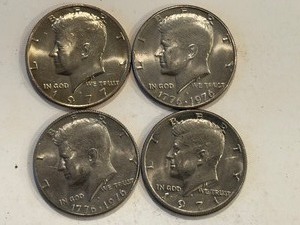LOT OF 4 KENNEDY HALF DOLLARS MIXED DATES - D
