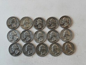 LOT OF 15 SILVER QUARTERS MIXED DATES