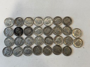 LOT OF 30 SILVER DIMES MIXED DATES