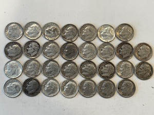 LOT OF 30 SILVER DIMES MIXED DATES