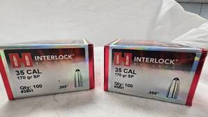 lot 180 image: Hornady 35 Cal Bullets