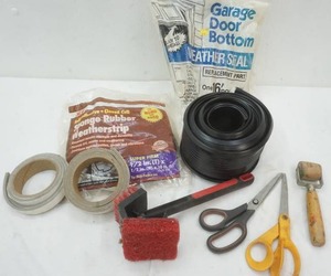 lot 9 image: Weather strip, garage door bottom seal and other HH items