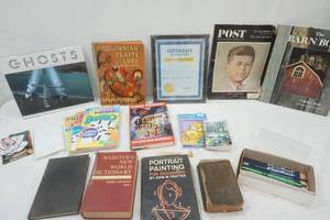 lot 62 image: Book and magazine lot, some vintage, John F. Kennedy Post, Kirby Puckett