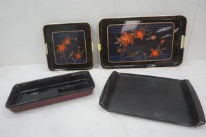 lot 65 image: Toyo trays, vintage and heavy ceramic rectangular tray