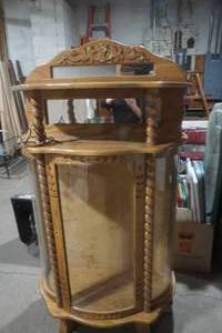 lot 79 image: lighted hutch. 63 tall. mirror is missing from the back