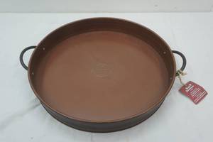 lot 153 image: Rustic Farmhouse Brushed Copper 16 serving tray. New With Tags