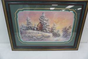 lot 176 image: Lee K Parkinson print. framed, matted, 17x2