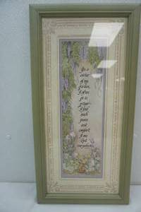 lot 177 image: garden poem print. 11x22