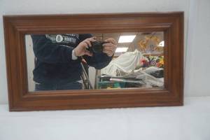 lot 181 image: wooden framed mirror 10x 19