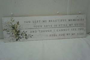 lot 183 image: wooden decor sign like new. 2x7