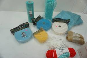 lot 227 image: craft lot streamers, decorative mesh, yarn