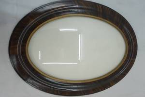 lot 242 image: vintageantique picture frame with glass. 17x2