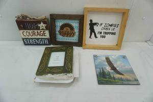 lot 247 image: wooden frames and decor