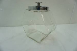 lot 283 image: glass cookie jar. 10 tall