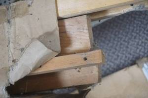 lot 292 image: wooden quilting frame. with hardware