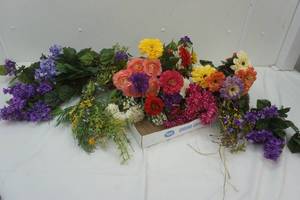 lot 297 image: artificial flower lot. large variety
