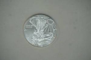 lot 308 image: 2017 silver American Eagle. fine silver 1oz