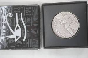 lot 315 image: 2016 2 oz fine silver. ERS Egyptian Relic Series Horus Coin. Republic of Chad.