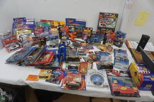 lot 339 image: No Sale Large lot. diecast cars, hot wheels, Nascar, vintage milk strainer, Santa Bear, and so much more