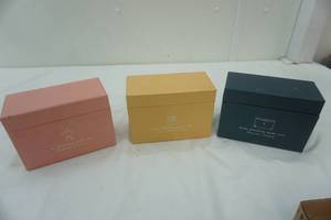 lot 344 image: 3 Recipe Boxes meal planning cards