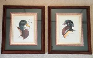lot 80 image: Pair of Signed Tom Wood Duck Prints
