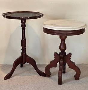 lot 84 image: Vintage Occasional Table Duo