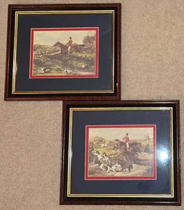 lot 112 image: Pair of British Hunting Prints