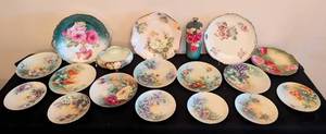 lot 73 image: Vintage Painted Porcelain Dishes
